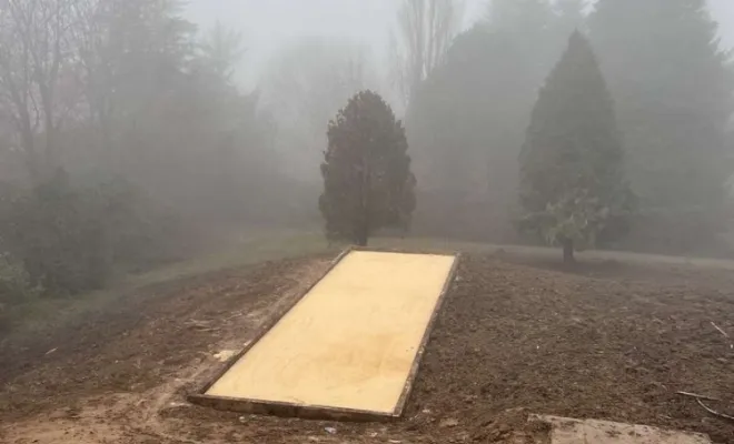 Création d'un terrain de pétanque, Limonest