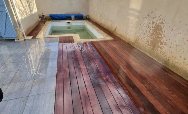 Pose de terrasses en bois, Saint-Symphorien-sur-Coise, Jeoffrey Pachal