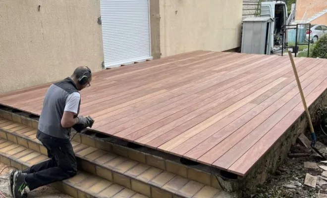 Pose de terrasses en bois, Saint-Symphorien-sur-Coise, Jeoffrey Pachal