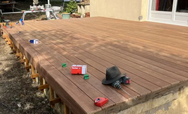 Pose de terrasses en bois, Saint-Symphorien-sur-Coise, Jeoffrey Pachal